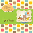 baby shower card with toys