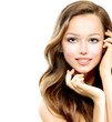 Beauty Teenage Girl Portrait isolated on a White Background