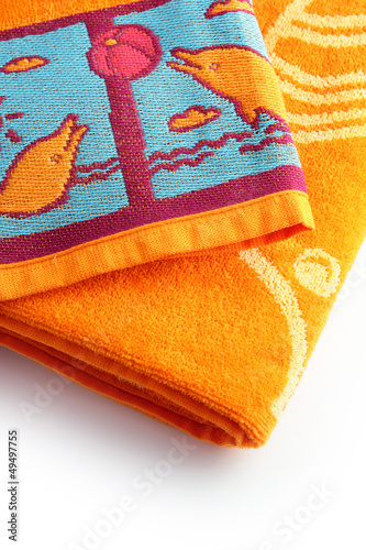 Photo: Neatly folder beach towels Neatly folder beach towels
