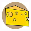 Cheese, vector illustration