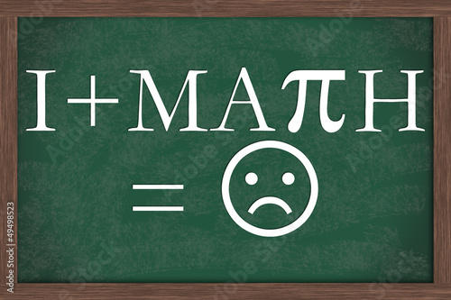 Illustration: I Dislike Math Equation Chalkboard I Dislike Math Equation Chalkboard