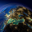 Main air routes in Europe