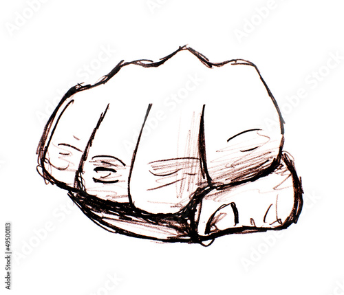 Illustration: poing fermé poing fermé