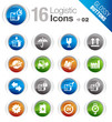 Glossy Buttons - Logistic and Shipping icons
