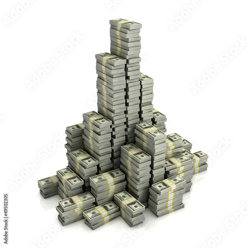 Illustration: dollar stacks dollar stacks
