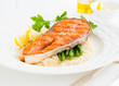 salmon with vegetables