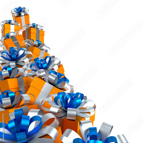 Illustration: Viele Geschenke gestapelt Viele Geschenke gestapelt