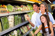 Family at the supermarket