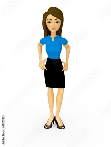 Illustration: 3D Bossy businesswoman 3D Bossy businesswoman