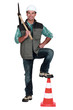 Man holding a pickaxe