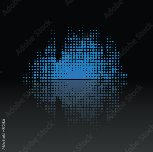 Vector: Colorfuly music volume with reflection. Little points. Abstract Colorfuly music volume with reflection. Little points. Abstract