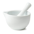 mortar and pestle isolated on white background