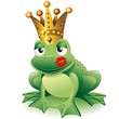 Vetor: Prince Frog Cartoon Clip Art with Kiss-Principe Ranocchio Bacio Prince Frog Cartoon Clip Art with Kiss-Principe Ranocchio Bacio