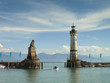 Enter to port in Lindau, Bodensee, Germany