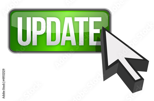 Illustration: green update button and a cursor green update button and a cursor