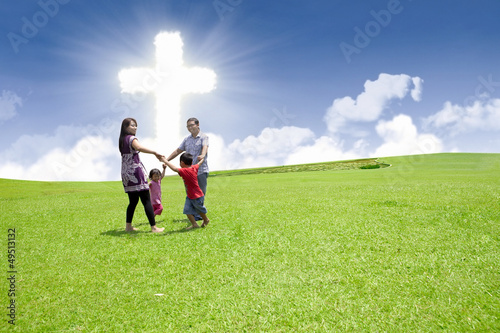 Photo: Christian family dancing Christian family dancing