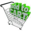 Add to Card Words Shopping Pushcart e-Commerce Buy Store