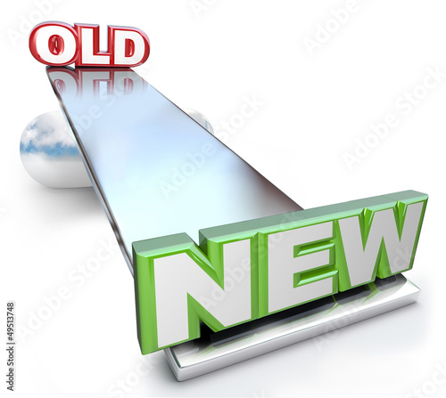 Illustration: Old Versus New Balance on See-Saw Scale Old Versus New Balance on See-Saw Scale