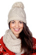 Photo: Attractive girl with with wool hat and scarf Attractive girl with with wool hat and scarf