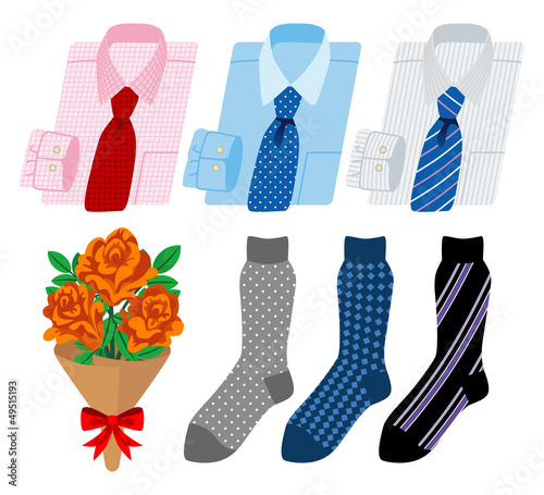 Vector: business shirt and socks-Father's Day gift business shirt and socks-Father's Day gift