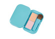Photo: Blue compact powder blush box with brush Blue compact powder blush box with brush