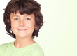 Funny child with green t-shirt
