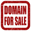 Grunge Stempel rot quad DOMAIN FOR SALE