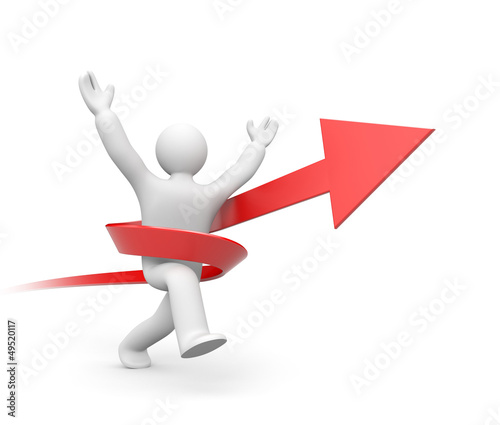 Photo: Person running to success Person running to success