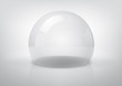 Vector transparent semi-sphere, specks of light and reflections