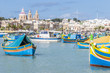 Harbor of Marsaxlokk, a fishing village in Malta.