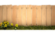 Garden and wooden fence