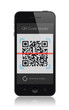 QR code on mobile phone