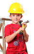 Young handyman with hammer