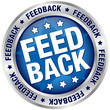 Button "Feedback" Blue/Silver
