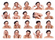 Young woman showing several expressions