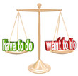 Need to Do Want to Do Scale Balance Priorities