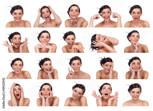 Photo: Young woman showing several expressions Young woman showing several expressions