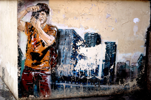 Photo: Old graffiti wall Old graffiti wall