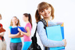 Student with books