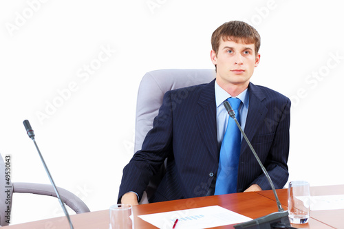 Photo: Businessman at meeting Businessman at meeting