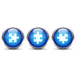 Puzzelteil Button Set Blau