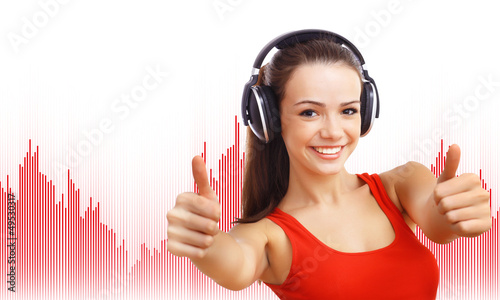 Photo: Happy smiling girl dancing Happy smiling girl dancing