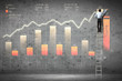 businessman drawing diagram