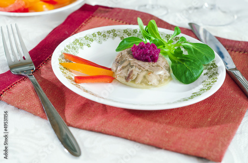 Photo: Aspic with beetroot horseradish Aspic with beetroot horseradish