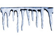 icicles on white background with photoshop path