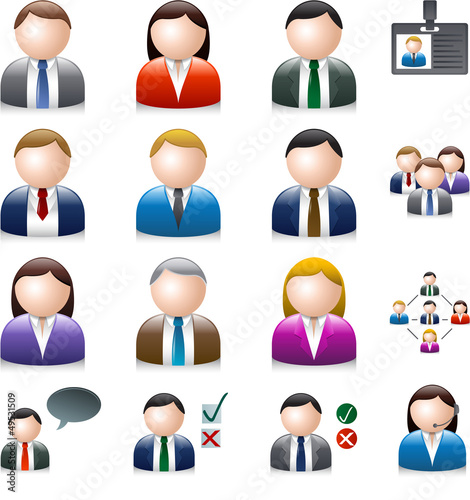 Vector: Business people avatar communication isolated on white EPS 10 Business people avatar communication isolated on white EPS 10