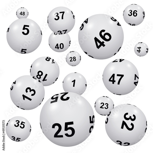 Illustration: Loto. Tirage aléatoire Loto. Tirage aléatoire