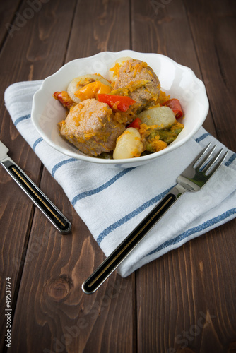 Photo: Pork tenderloin with vegetables Pork tenderloin with vegetables