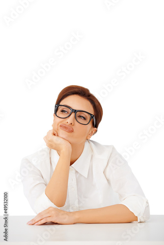 Photo: Thoughtful businesswoman Thoughtful businesswoman