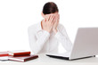 Weeping businesswoman